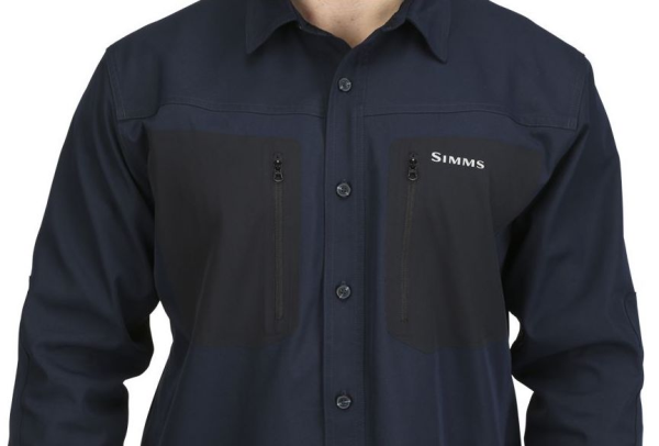 Simms Tongass Fishing Shirt Admiral Blue Chest Simms Tongass Fishing Shirt Admiral Blue Chest